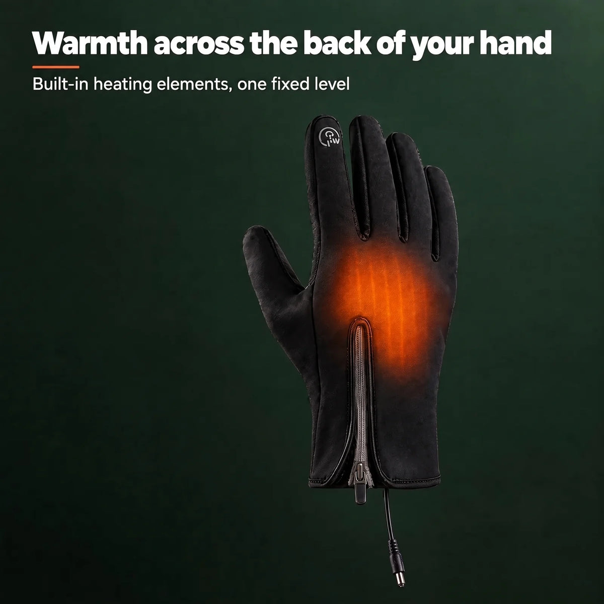 Heated back of the hand on the Grip – built-in heating elements, one fixed level