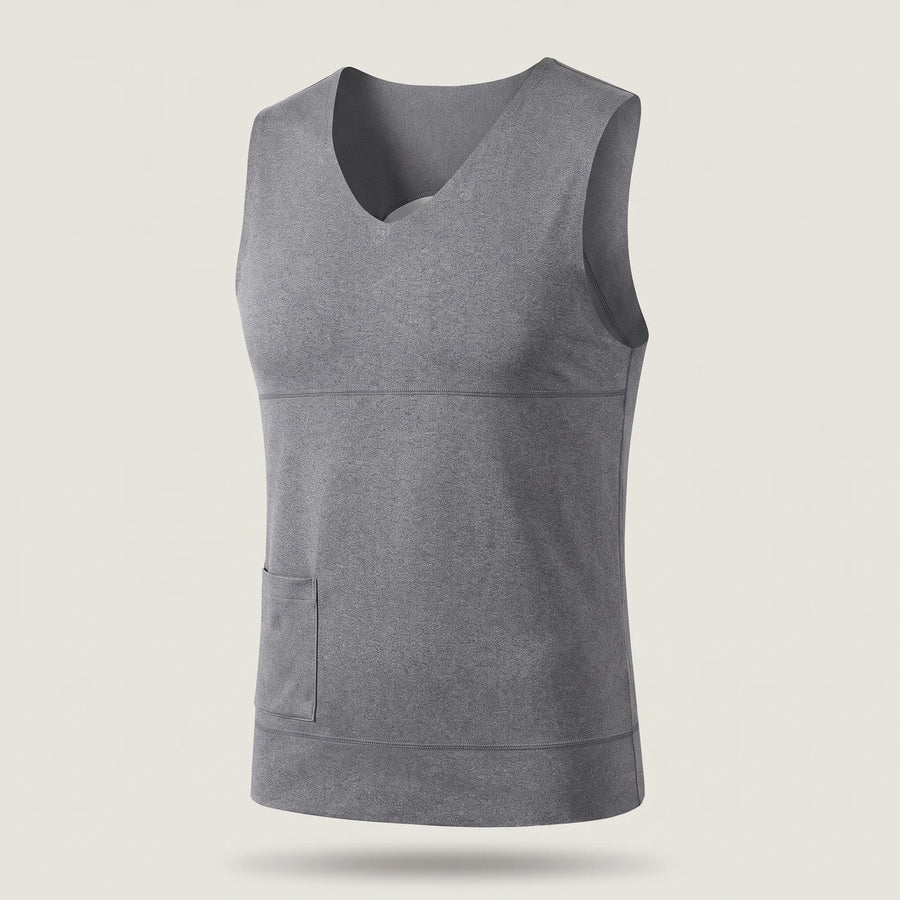 BergHeat Nest heated sleeveless undershirt in gray